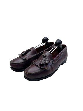 G.H. Bass & Co Burgundy Leather Tassel Loafers Size 9 Mens Dress Shoes